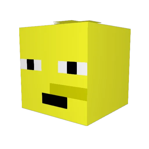 lubednoodle Minecraft avatar head, 3D render