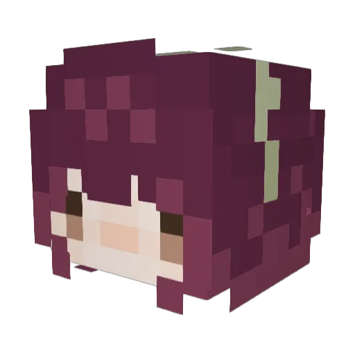 lubenicaa_ Minecraft avatar head, 3D render