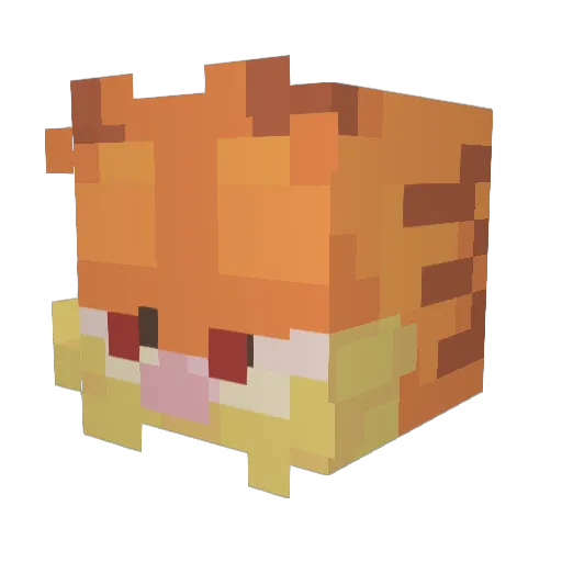 lubie_orange Minecraft avatar head, 3D render