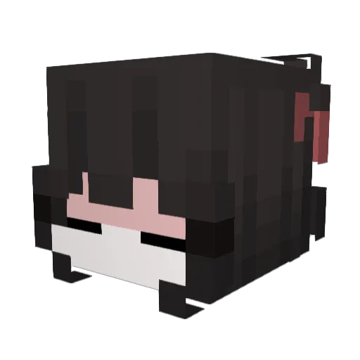 lubieazjatki Minecraft avatar head, 3D render