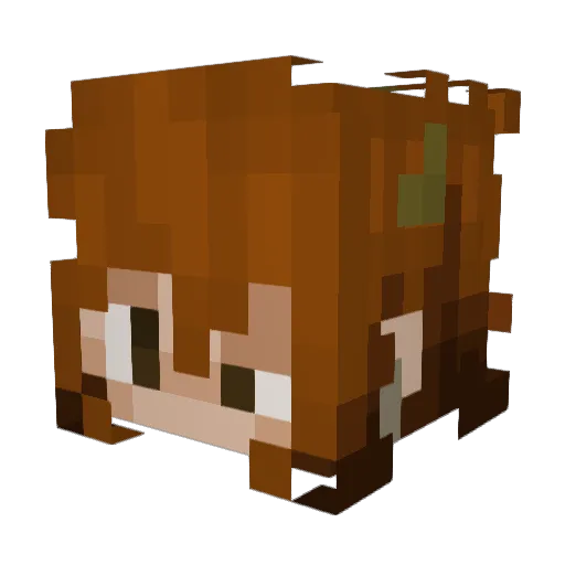 lubiecmy Minecraft avatar head, 3D render