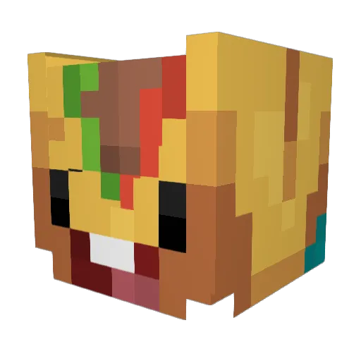 lubietako Minecraft avatar head, 3D render