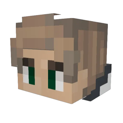 lubinc Minecraft avatar head, 3D render