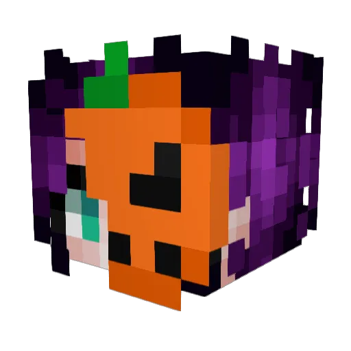 luc1bell Minecraft avatar head, 3D render