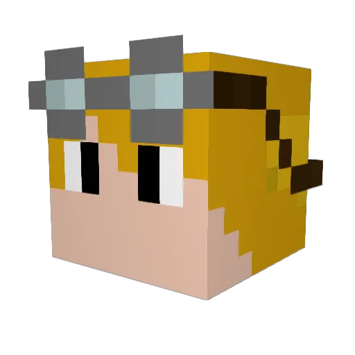 luc1o1 Minecraft avatar head, 3D render