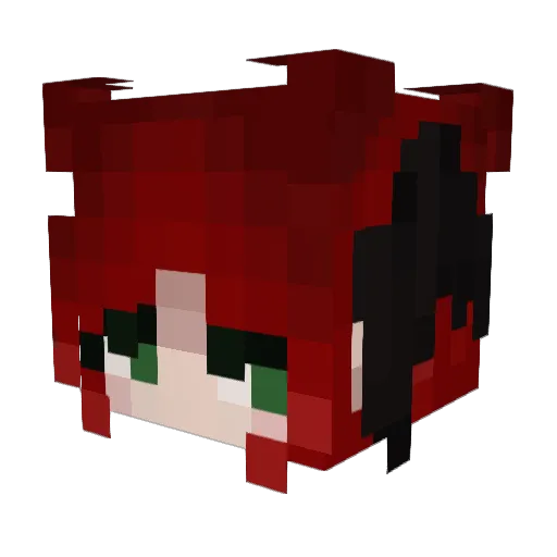 luc4s_5 Minecraft avatar head, 3D render
