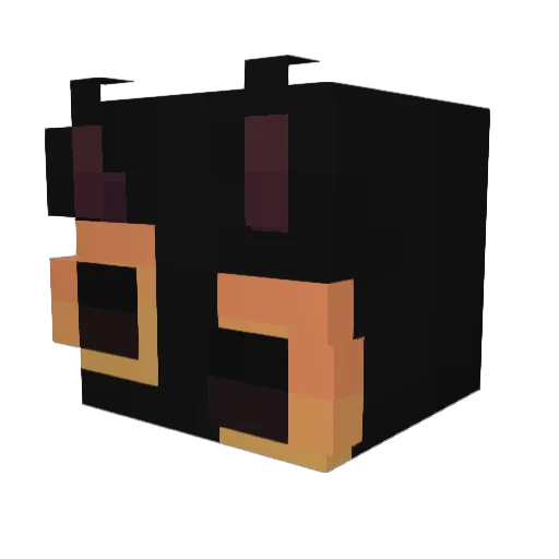 luc9c Minecraft avatar head, 3D render