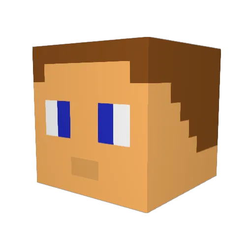 lucG63 Minecraft avatar head, 3D render