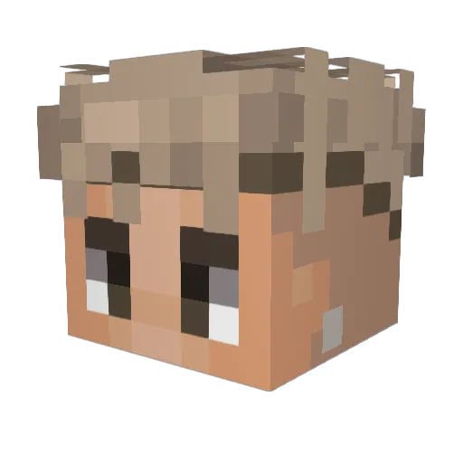 luc_r21 Minecraft avatar head, 3D render