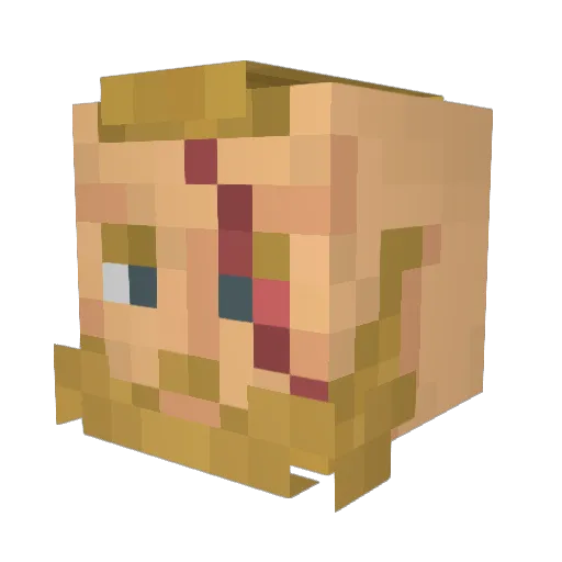 luca010102 Minecraft avatar head, 3D render