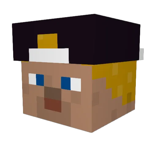 luca122000 Minecraft avatar head, 3D render