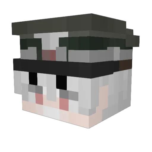 luca2558 Minecraft avatar head, 3D render