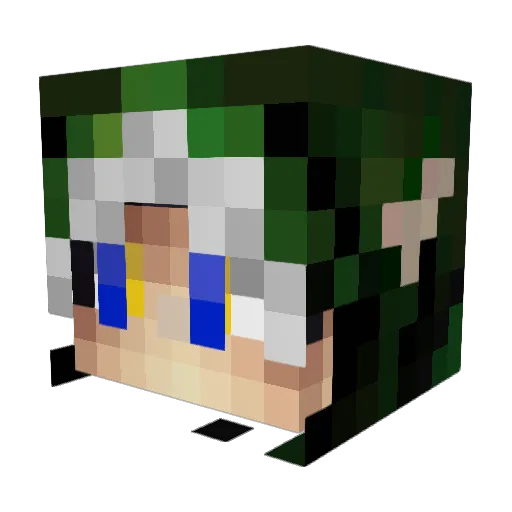 luca38 Minecraft avatar head, 3D render