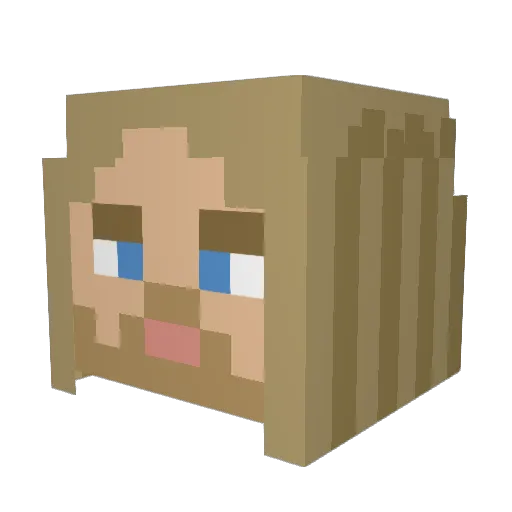 luca997 Minecraft avatar head, 3D render