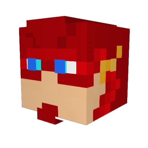 luca_knll Minecraft avatar head, 3D render