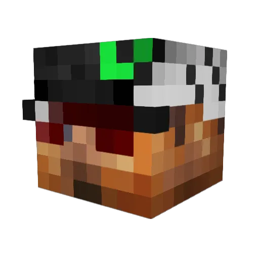 luca_rix Minecraft avatar head, 3D render