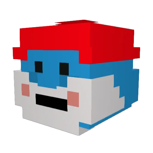 lucaas145 Minecraft avatar head, 3D render