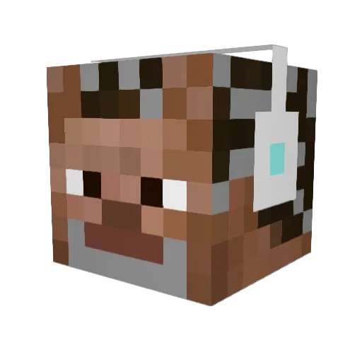 lucabean Minecraft avatar head, 3D render