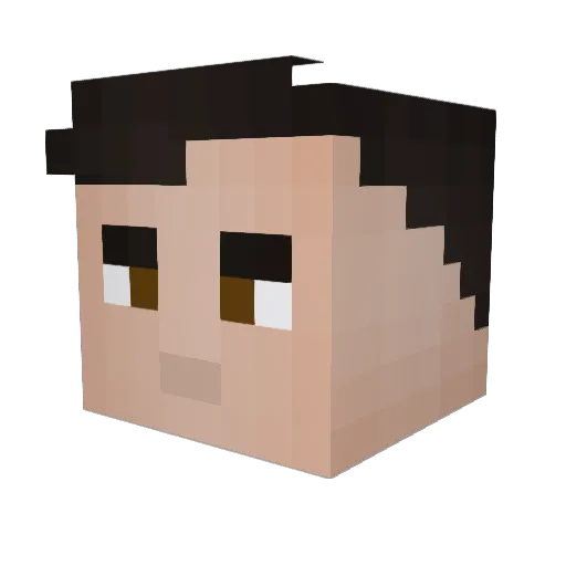 lucadmt Minecraft avatar head, 3D render