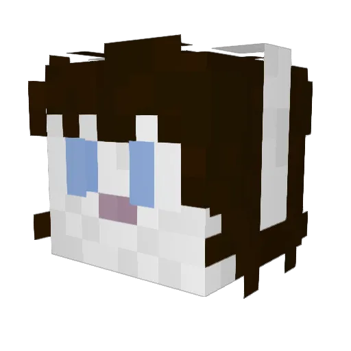 lucaduke Minecraft avatar head, 3D render