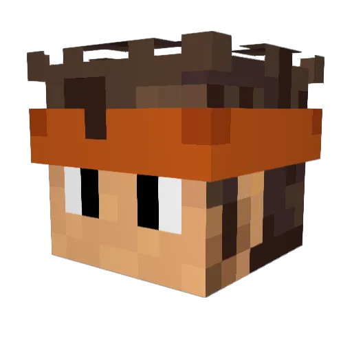 lucagb1 Minecraft avatar head, 3D render