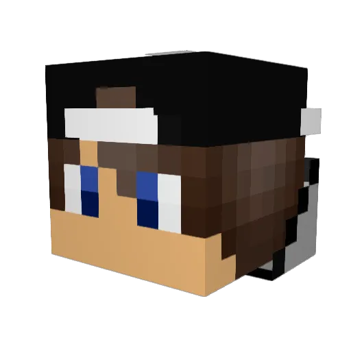 lucaleisia Minecraft avatar head, 3D render