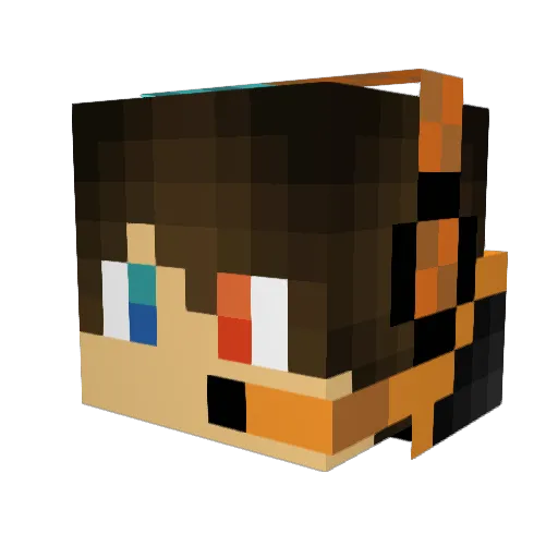 lucalr Minecraft avatar head, 3D render