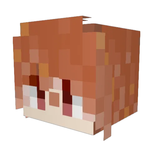 lucanoas Minecraft avatar head, 3D render