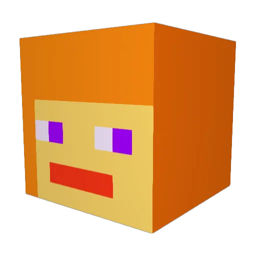 lucareis Minecraft avatar head, 3D render