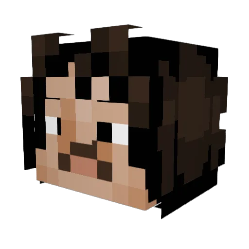 lucariovsgaming Minecraft avatar head, 3D render