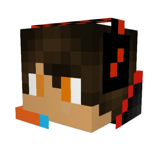 lucas124 Minecraft avatar head, 3D render
