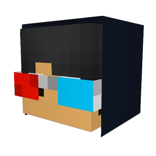 lucasdeo Minecraft avatar head, 3D render