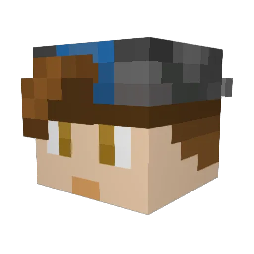 lucasgrana Minecraft avatar head, 3D render