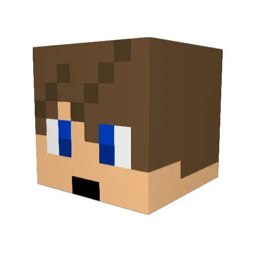lucasgun1 Minecraft avatar head, 3D render