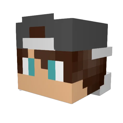 lucaskie Minecraft avatar head, 3D render