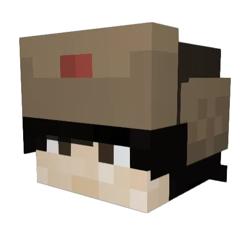 lucasmnd Minecraft avatar head, 3D render