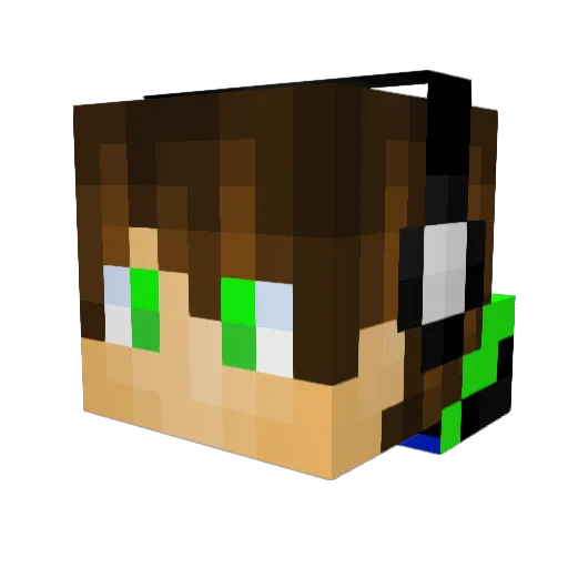 lucasol Minecraft avatar head, 3D render