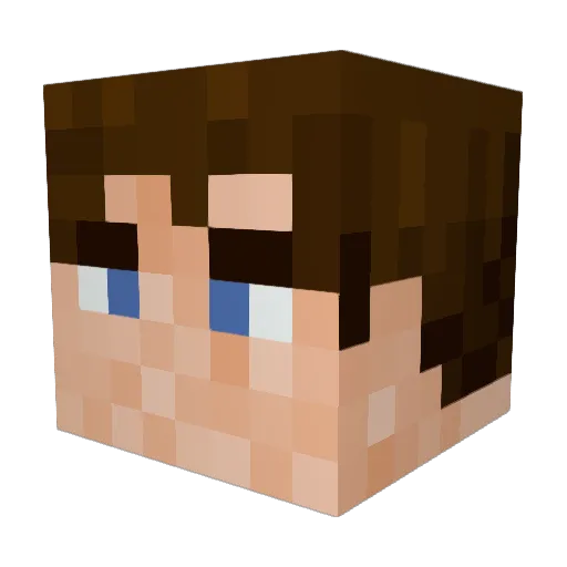 lucasp21 Minecraft avatar head, 3D render
