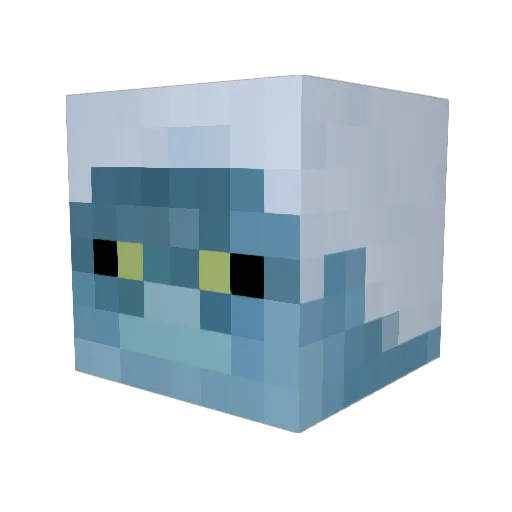lucaspene Minecraft avatar head, 3D render
