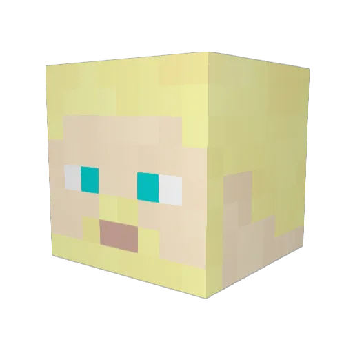 lucasqrs Minecraft avatar head, 3D render
