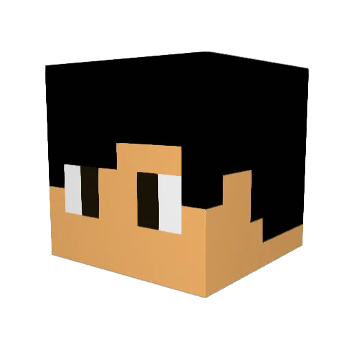 lucasromag Minecraft avatar head, 3D render