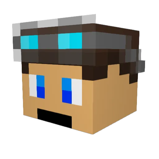 lucasrund Minecraft avatar head, 3D render