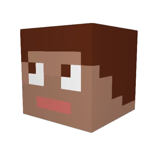 lucasthekid Minecraft avatar head, 3D render