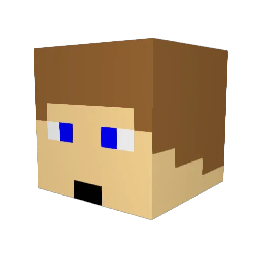 lucasuwe Minecraft avatar head, 3D render