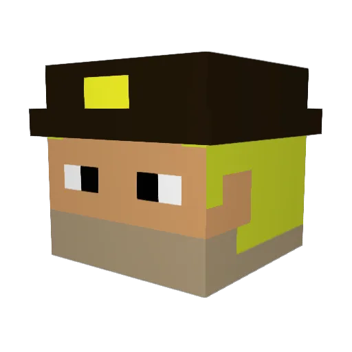 lucasverdao Minecraft avatar head, 3D render