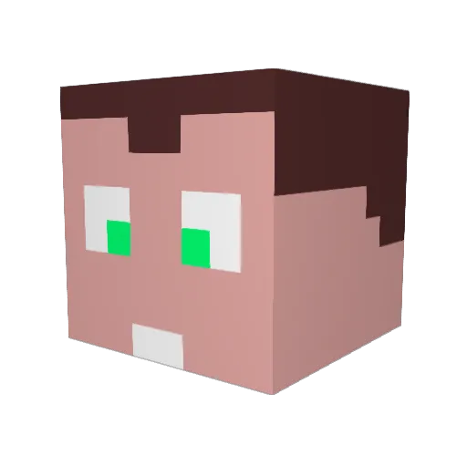 lucasvs Minecraft avatar head, 3D render
