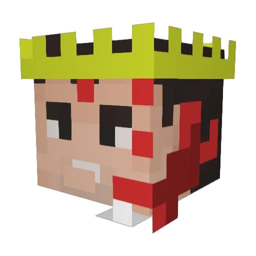 lucat2005 Minecraft avatar head, 3D render