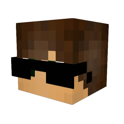 lucatheboss Minecraft avatar head, 3D render