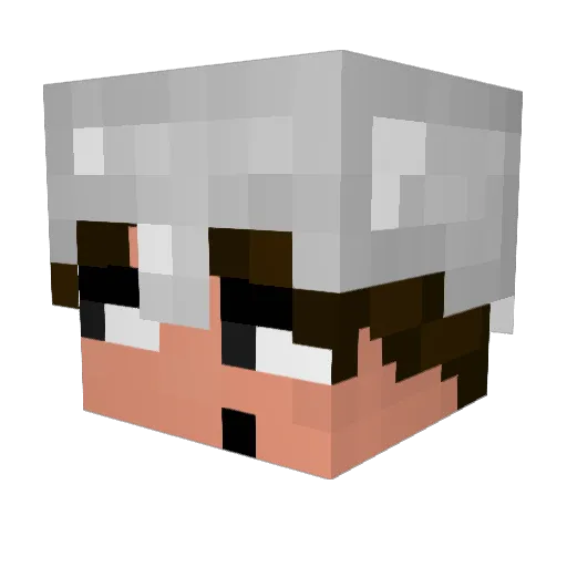 lucazxt Minecraft avatar head, 3D render