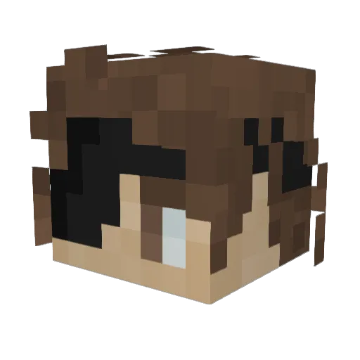 lucenti Minecraft avatar head, 3D render